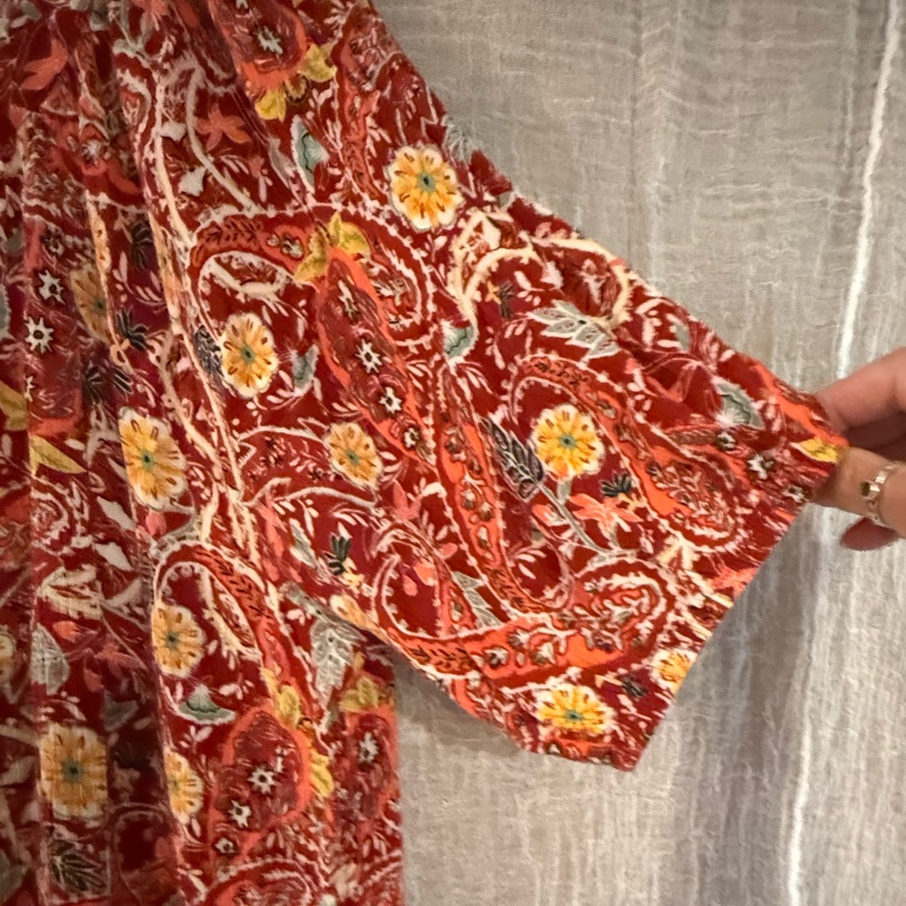 Paisley Red Maxi Dress - Picture 5 of 9